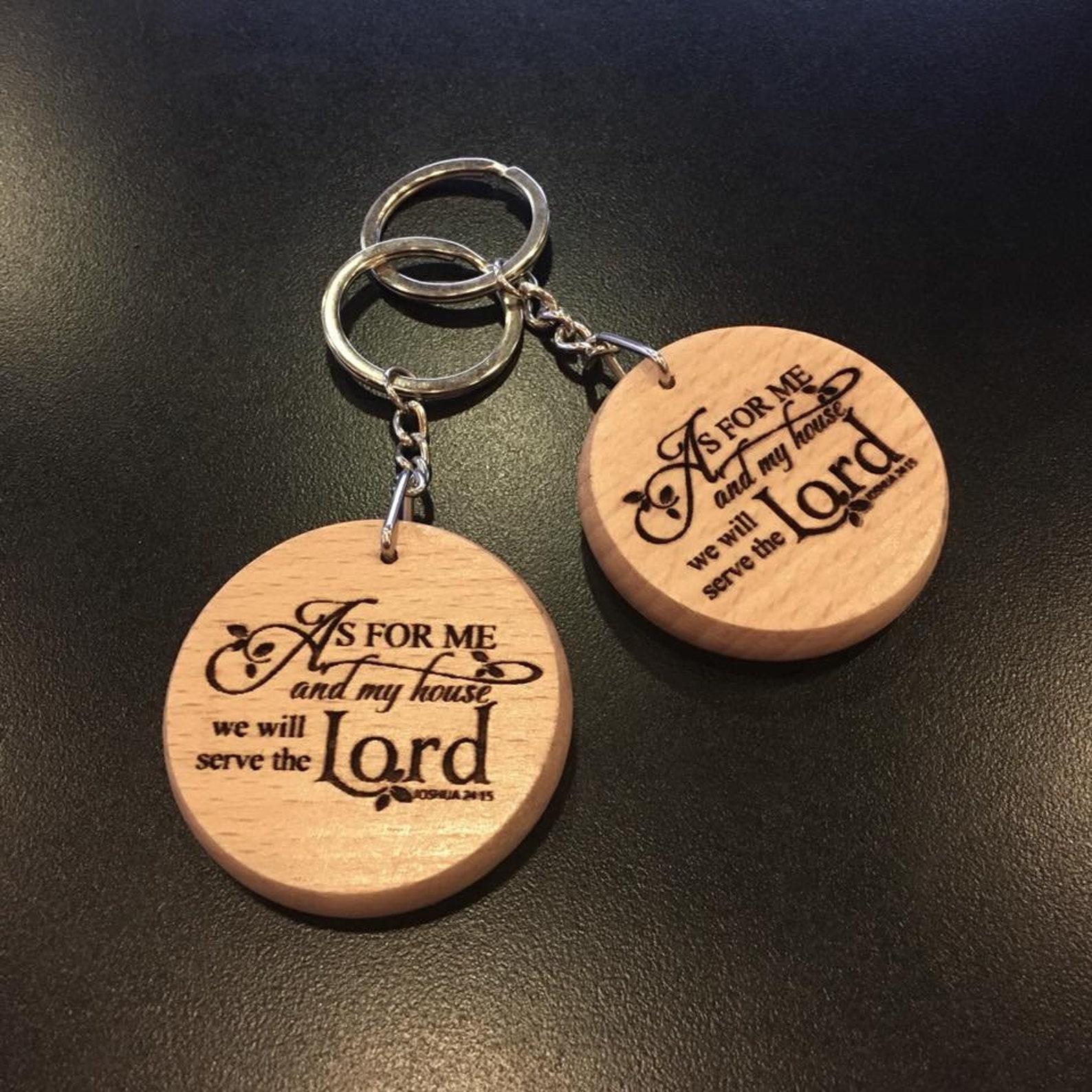 Bible Scriptures Engraved Wooden Keyring Keychain Christian Etsy UK