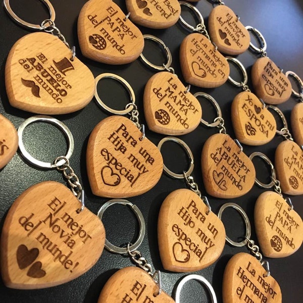 Llavero Premium Con Elegante Grabado Con Mensaje De Corazón, Amuleto De La Suerte Para Tu Persona Favorita, Regalo Para Mamá, Papá, Hermana, Hermano, Hija, Hijo, Abuelo, Abuela, Novia, Esposa, Abuelo