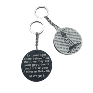 Keyring Keychain Christian Gifts with Bible Scriptures
