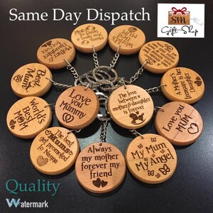 Engraved Wooden Keyring Keychain