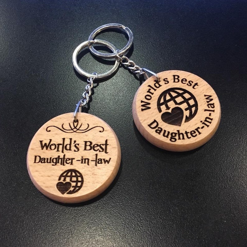Gifts for Inlaws Wooden Keyring Keychain Grandad Grandma Etsy