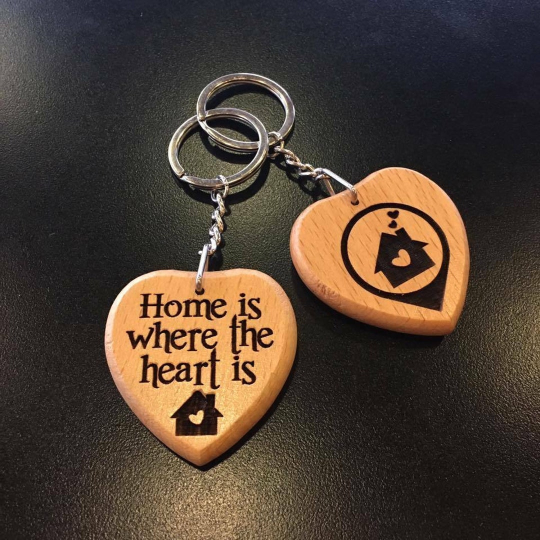 Home is where the heart is keyring clearance