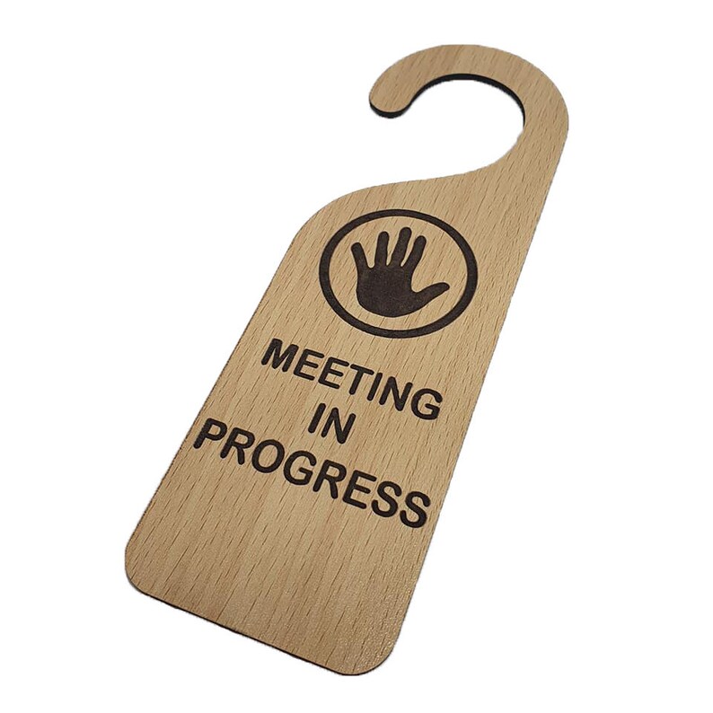 Do Not Disturb Door Sign Engraved Wooden Hanger Handle Hotel Room House ...