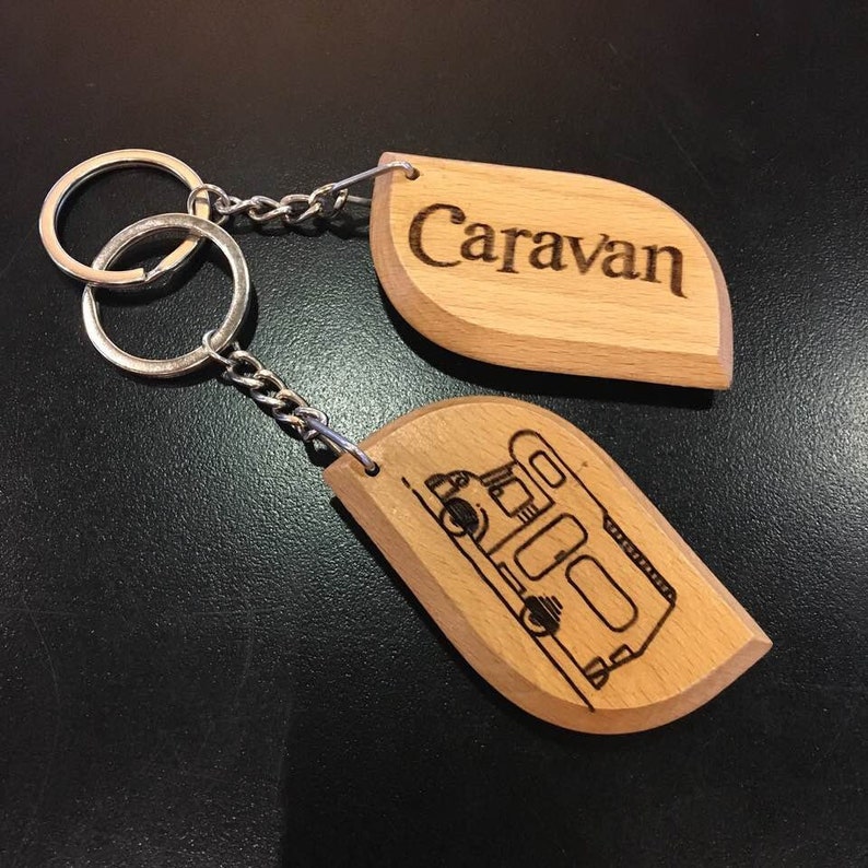Personalised Wooden Engraved Keyrings Keychain Gift Etsy