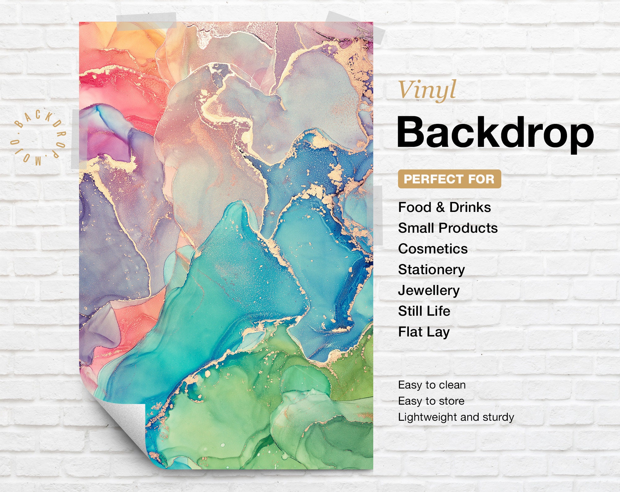 Buy Multicolor Fluid Art Vinyl Backdrop // Flat Lay Photography Backdrop //  Photo Vinyl Backdrop // Styling Mat // Product Photography Props Online in  India 