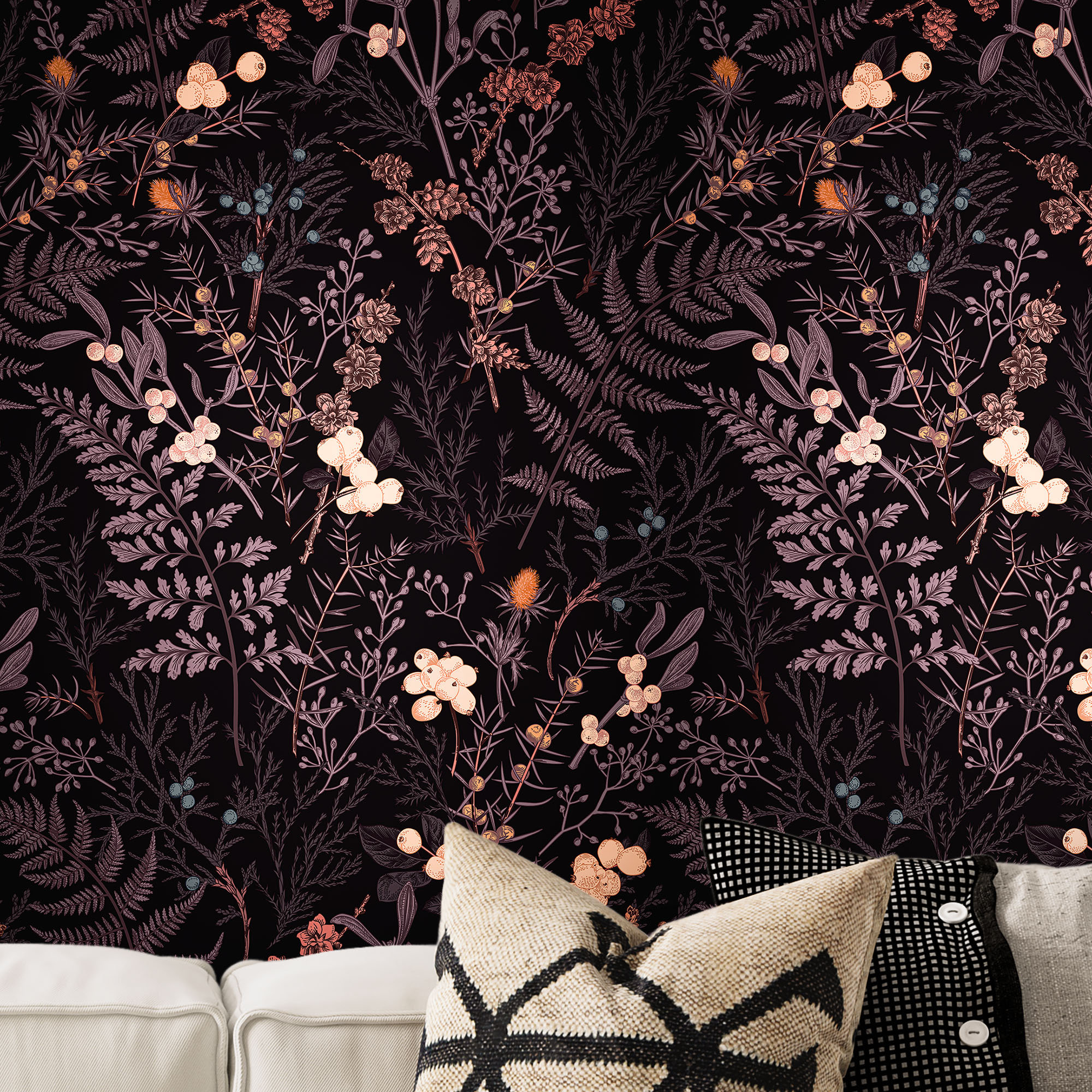 Tapete eines Waldes in dunklem Lila/Braun. Vintage Burgund, Rosa Braun,  Pastell Rosa, Pfirsich Rosa, Papaya Orange \u0026 Rosa Weiß Farbtöne - Etsy  Österreich, image size:2000x2000