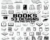 Book svg open book svg library svg school svg monogram clipart decal stencil image digital eps dxf svg cut file