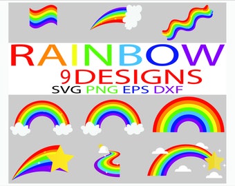 Download Rainbow cricut | Etsy