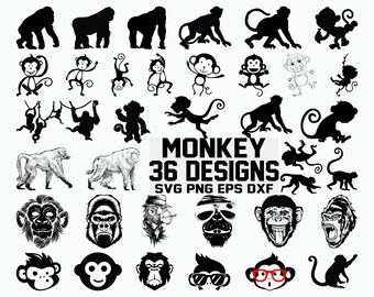 Download Monkey Svg Etsy