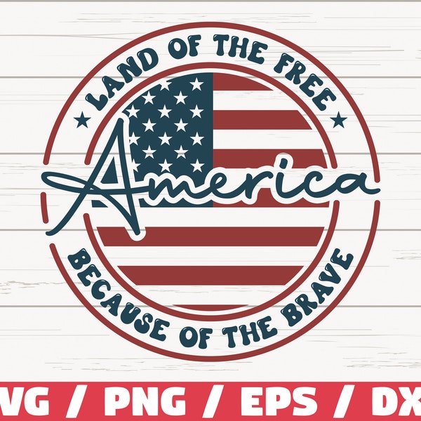 Land of the Free Because of the Brave Svg - Etsy