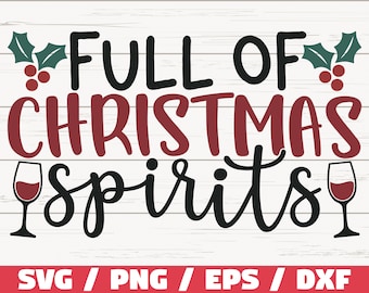 Full av julstämning SVG / Jul SVG / Klippfil / Cricut / Kommersiellt bruk / Silhuett / Julvin Svg / Högtidssvg