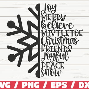 Copo de nieve de Navidad SVG / Archivo de corte / Cricut / Uso comercial / Silueta / Invierno SVG / Navidad SVG