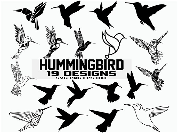 Colibri Svg Vol Oiseau Svg Oiseau Fichier Svg Silhouette Doiseau Faune Clipart Pochoir Autocollant Couper Des Fichiers Cricut