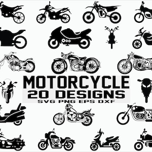 Motorrad SVG/ Motorrad Clipart/ Harley SVG/ Schneidedatei/ Silhouette/ Cricut/ Aufkleber/ Schablone
