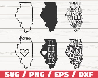 Illinois State SVG / Cut File / Cricut / Clip art / Commercial use / Silhouette / Illinois SVG / Illinois Outline / IL Svg