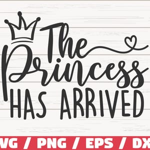 De prinses is aangekomen SVG/bestand knippen/commercieel gebruik/babymeisje SVG/schattige babygiraf