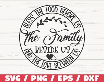 Bless The Food SVG / Family SVG /Kitchen SVG / Wood Sign