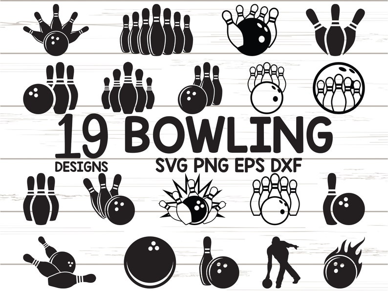 Download Bowling SVG/ Cricut/ Silhouette Cameo/ Bowling Clipart ...