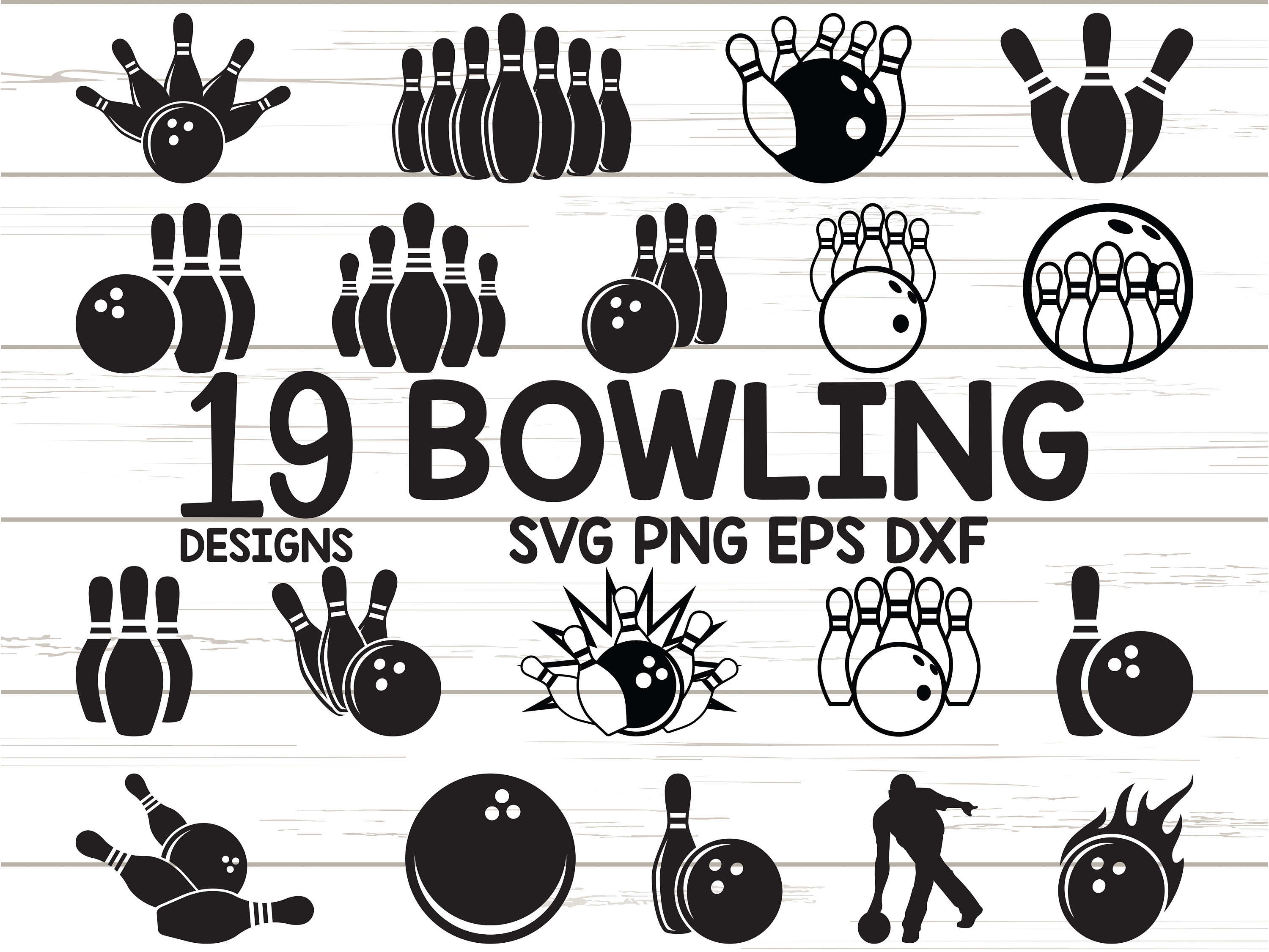 Download Bowling Svg Cricut Silhouette Cameo Bowling Clipart Cut Etsy