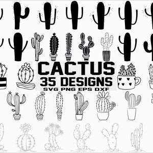 Cactus Svg Bundle/ Desert Cacti Plants/ Cactus Vector/ Cactus | Etsy