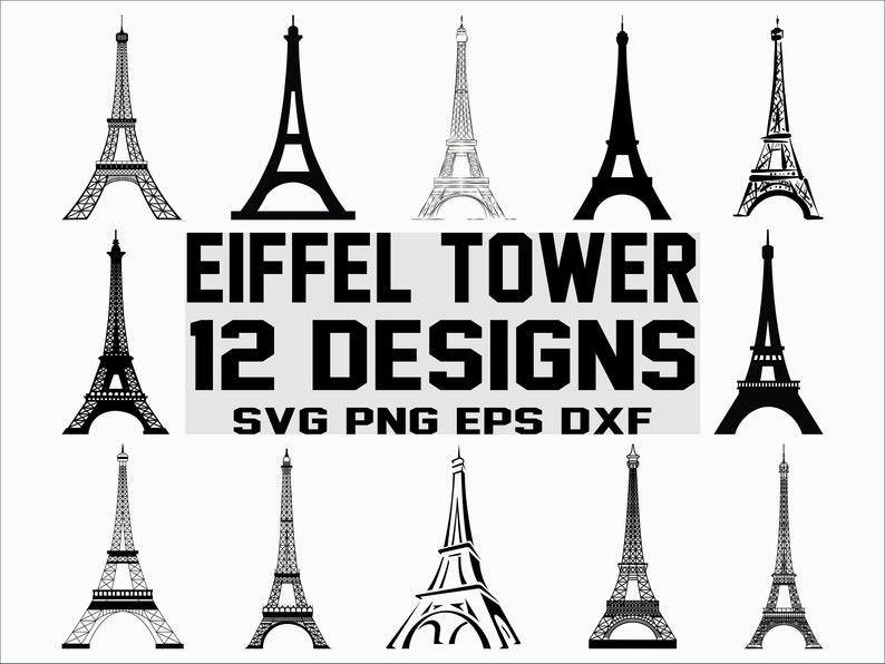 Download Eiffel Tower SVG/ Paris SVG/ landmark SVG/ Travel svg/ | Etsy