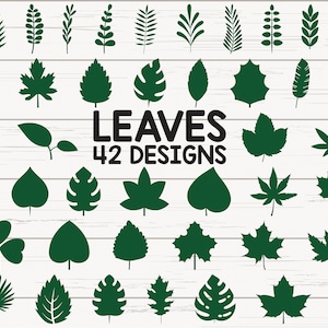 Paper Leaves SVG/ Leaf Templates/ Cut Files for Cricut/ Silhouette/ Clipart/ Vector