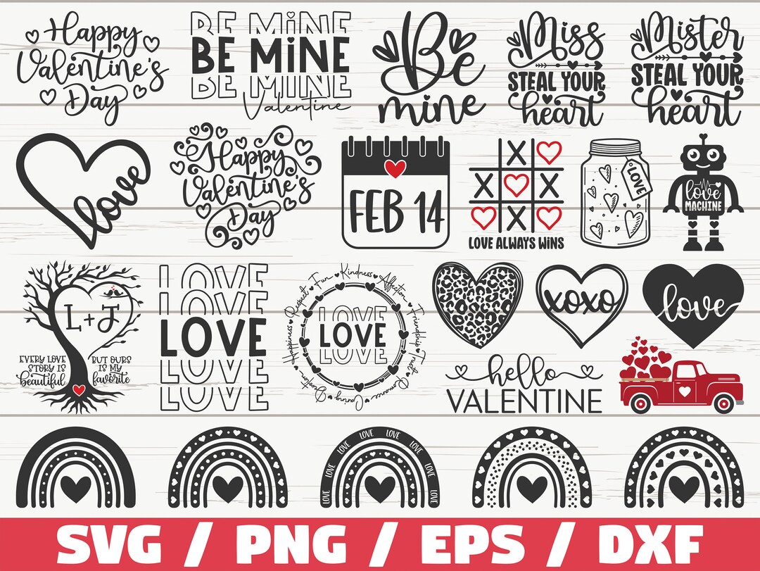 Valentine's Day SVG Bundle / Love SVG Bundle / Cut Files / Commercial ...