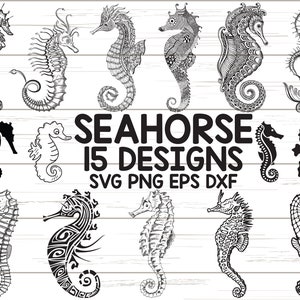 Seahorse SVG-bestand/zee dier SVG/aquatische SVG/zee SVG/oceaan SVG/zomer SVG/clipart/silhouet/sticker/stencil/gesneden bestand
