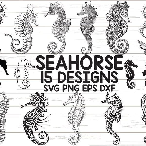 Fichier svg hippocampe/ Sea animal svg/ Aquatic svg/ Sea svg/ Ocean svg/ Summer svg/ clipart/ silhouette/ decal/ pochoir/ fichier coupé