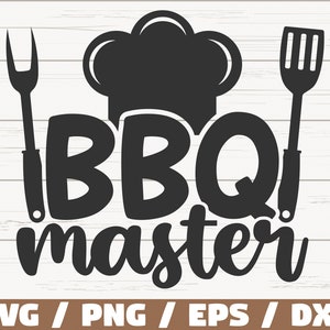 BBQ Master SVG / Schneidedatei / Cricut / Kommerzielle Nutzung / Sofort Download / Silhouette / Grillschürze / Grill Dad SVG / Lustiges Grill-Shirt