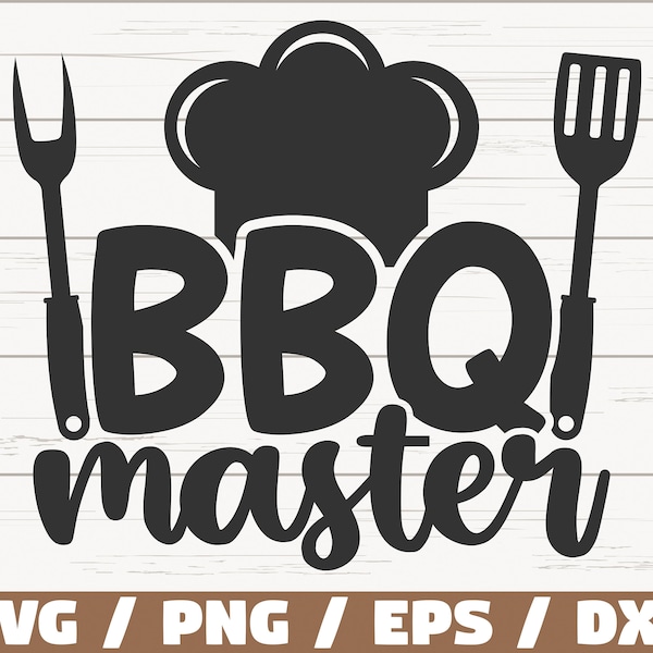 BBQ Master SVG / Cut File / Cricut / Commercial use / Instant Download / Silhouette / Barbecue Apron / Grill Dad SVG / Funny Grill Shirt