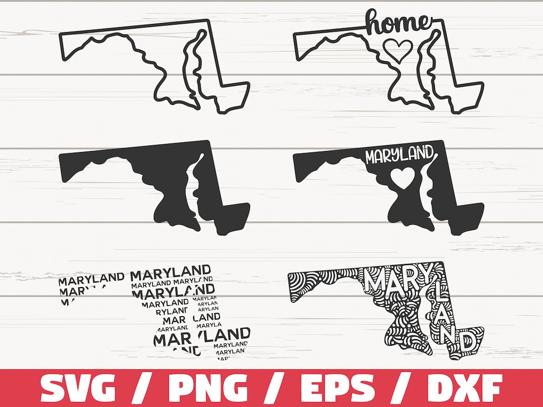 Maryland State SVG / Cut File / Cricut / Clip Art / Commercial Use ...