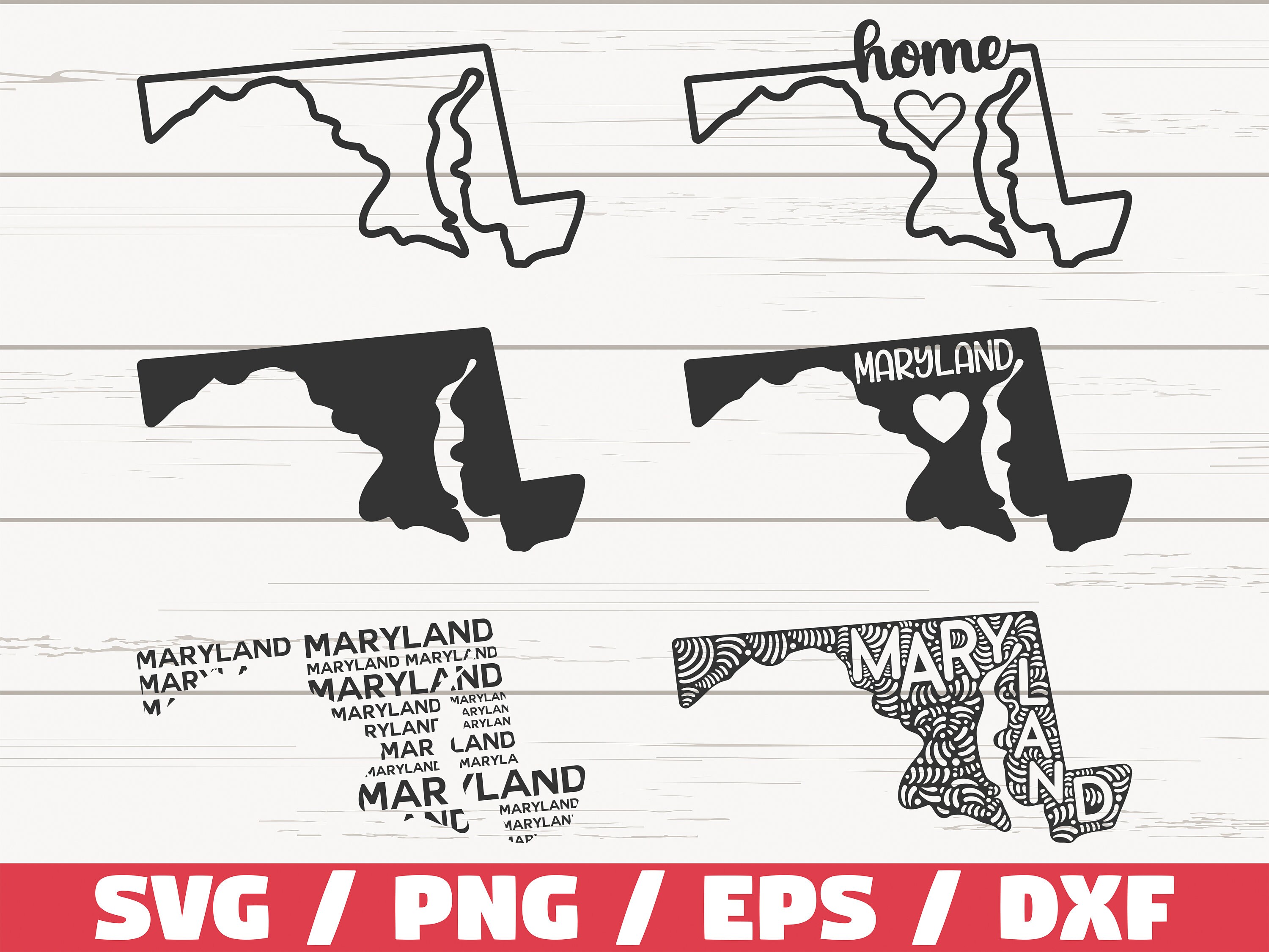 Maryland State SVG / Cut File / Cricut / Clip Art / Commercial Use ...