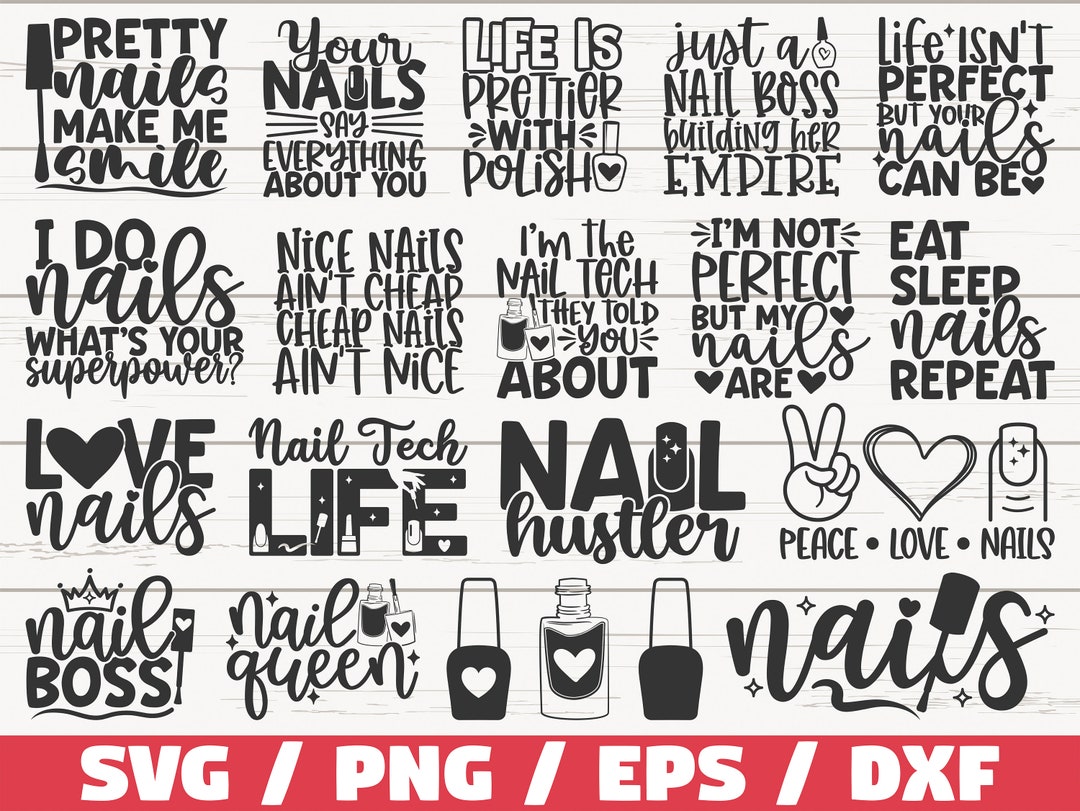 Nail Tech SVG Bundle / Cut Files / Clip Art / Commercial Use / Instant