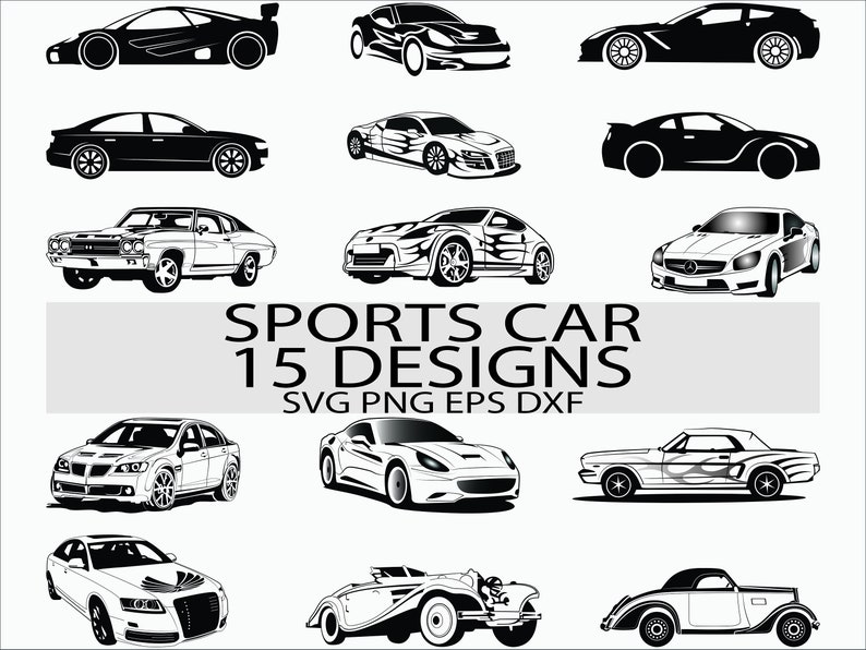 Download Sports Car Svg Super Car Svg Racing Car Svg Silhouette Eps Dxf Png Stencil Vinyl Cut File Circuit Vector Clip Art Art Collectibles Kromasol Com