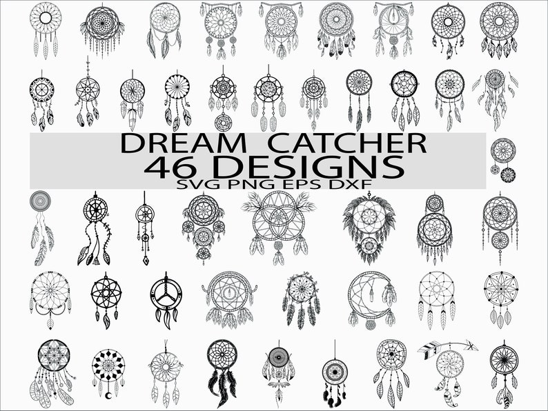 Download Dream Catcher Svg Monogram Eps Dxf Png Silhouette Cut File Iron On Decal Stencil Heat Transfer Cricut Files Silhouette File Clip Art Art Collectibles Elite1 Pl