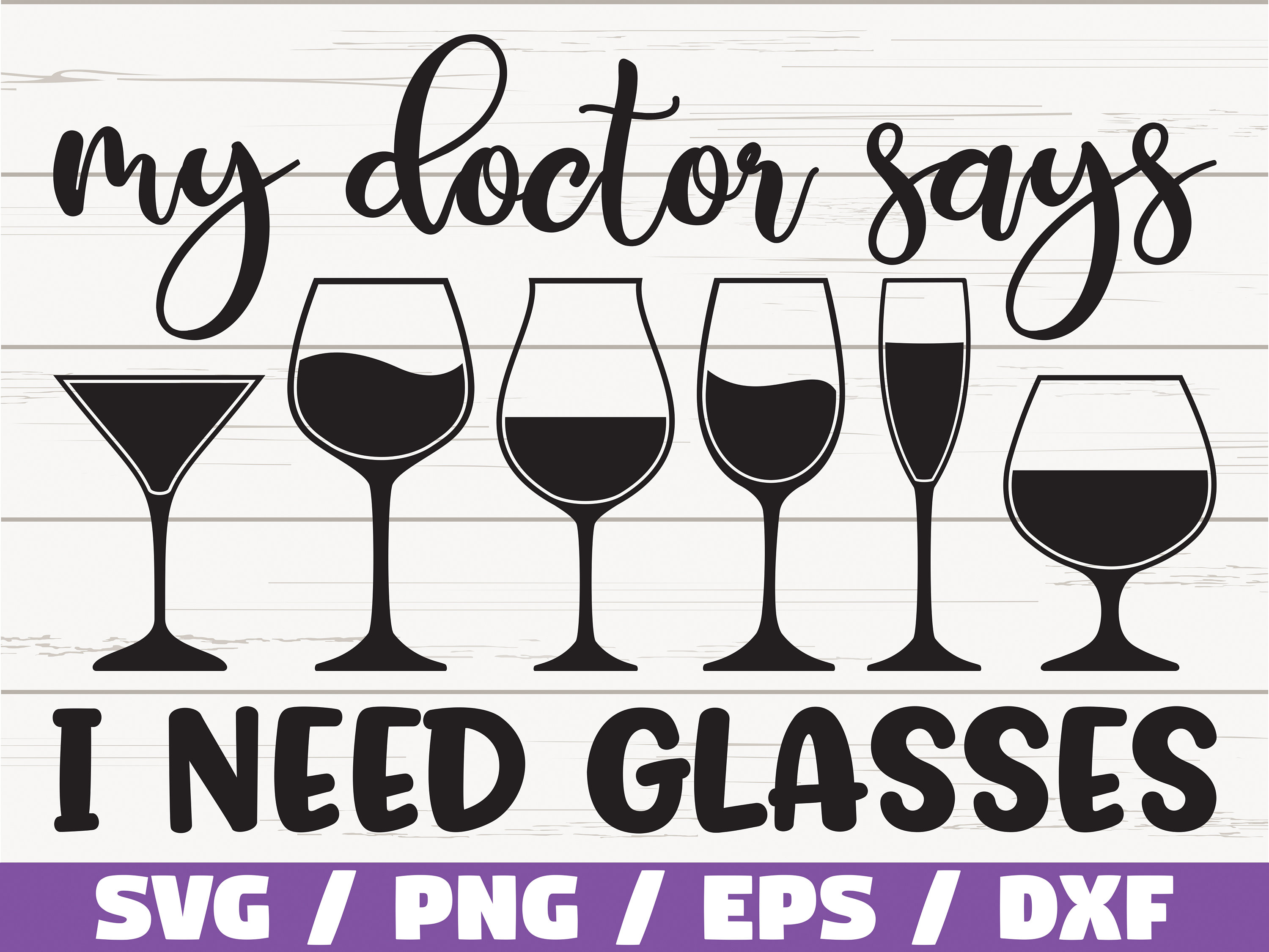 My Doctor Says I Need Glasses SVG / Cut File / Cricut / Etsy