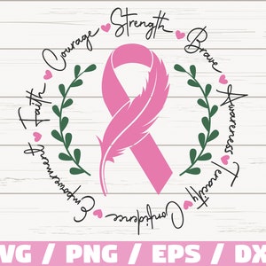 Awareness Ribbon SVG / Brustkrebs SVG / Cut File / Cricut / Kommerzielle Nutzung / Silhouette / Clip Art / Vektor / Ribbon SVG