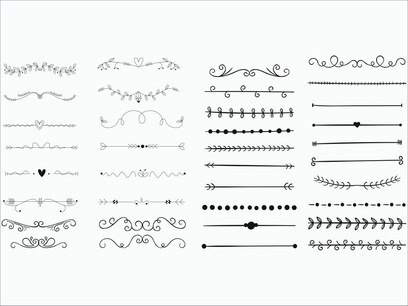 Download 36 X Hand Drawn Text Dividers Page Dividers Svg Png 300 Ppi Epspage Ornaments Printabledigitalcircuit Clip Art Art Collectibles Kromasol Com