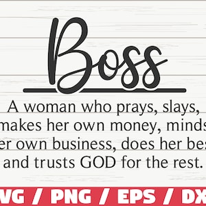 Boss définition SVG / fichier de coupe / Cricut / usage commercial / Silhouette / définition femme / drôle définition SVG