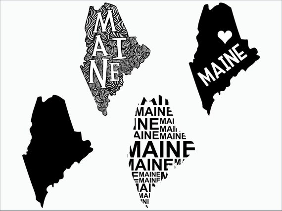 Maine Svg Maine Clipart Maine State Svg Cricut Printable Etsy