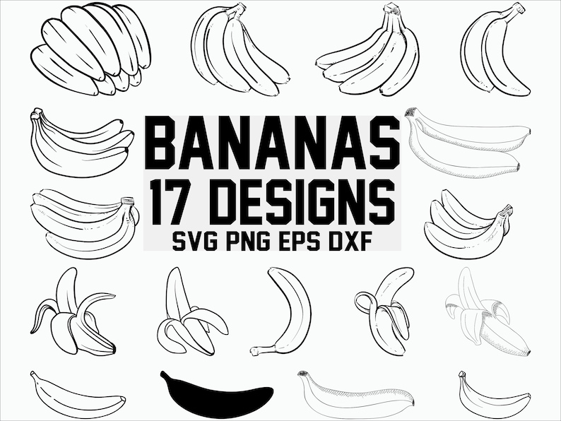 Download Banana SVG/ Fruits svg/ Banana Clipart/ Cut Files ...