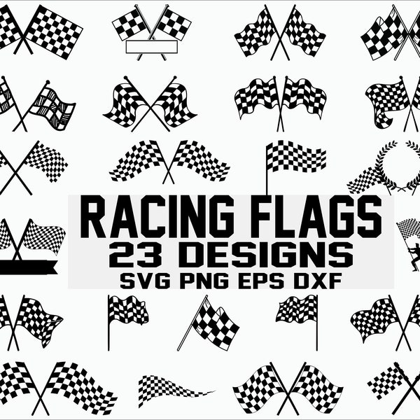 Racing Flag SVG/ Race Car Flag SVG/ checkered flag svg/ rally car svg/ sports racing/ Racing Car Flag/ Silhouette/ clipart/ Cut file/ decal