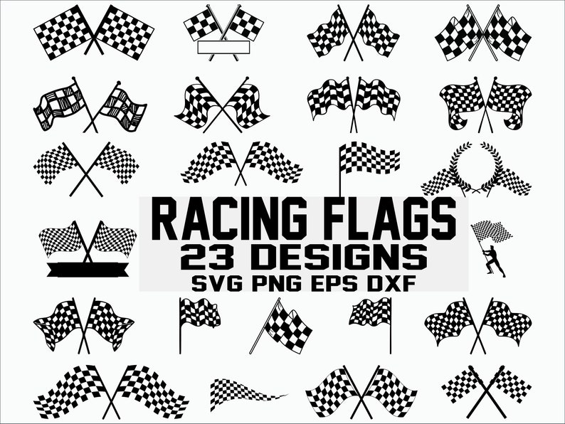 Racing Flag SVG/ Race Car Flag SVG/ Checkered Flag Svg/ Rally Etsy