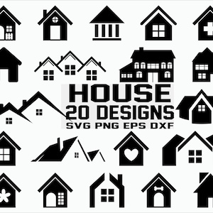 House SVG/ House Clipart/ Cut Files/ Cricut/ Silhouette/ Iron on/ Decal/ Vector