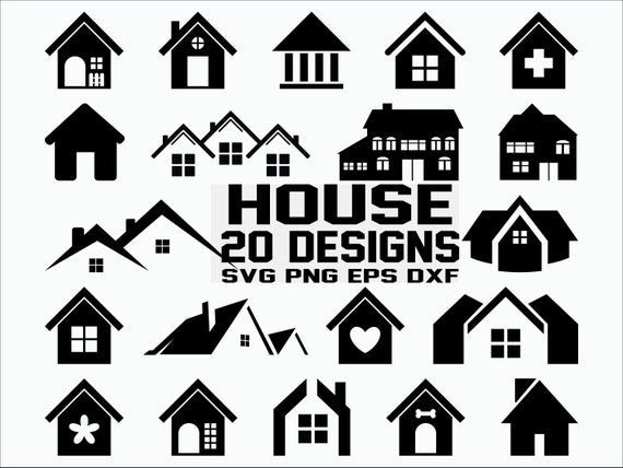 Download House Svg House Clipart Cut Files Cricut Silhouette Iron Etsy