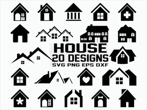 Download House Svg House Clipart Cut Files Cricut Silhouette Iron Etsy