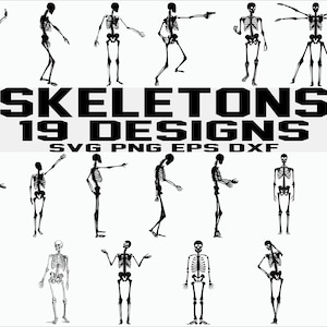 Skelet SVG/skelet botten SVG/Halloween SVG/gesneden bestanden/silhouet/cricut