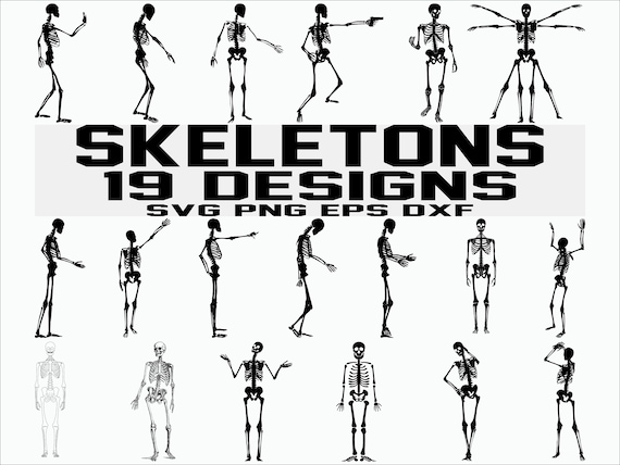 Skeleton Svg Skeleton Bones Svg Halloween Svg Cut Files Etsy