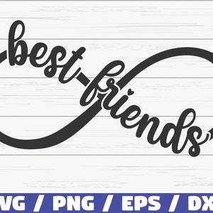 Symbole de l'infini des meilleurs amis SVG / fichier de coupe / Cricut / utilisation commerciale / Silhouette / SVG des meilleurs amis / amitié